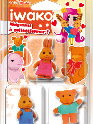 IWAKO 3 Mini gommes Animaux claiques