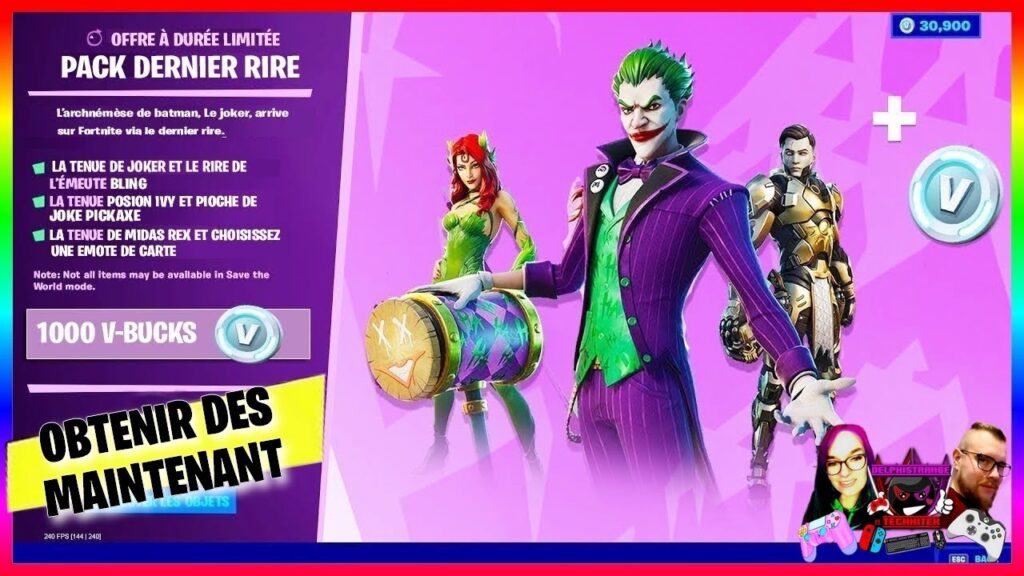 Fortnite : Pack Dernier Rire Nintendo Switch 