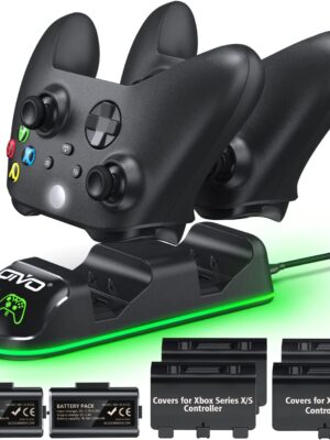 OIVO Station de chargement pour manette avec 2 batteries rechargeables pour Xbox One/Xbox Series X/S