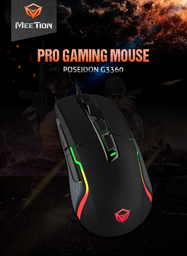 MEETION POSÉIDON G3360 - Souris Gaming professionnelle (1)