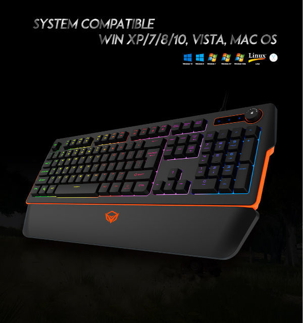 Meetion K9520 - RGB Magnetic Wrist Rest Gaming Keyboard