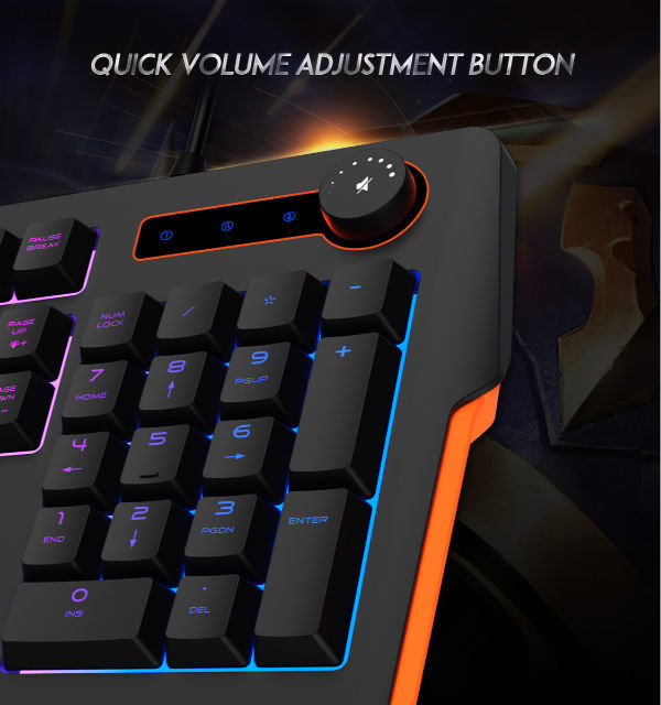 Meetion K9520 - RGB Magnetic Wrist Rest Gaming Keyboard