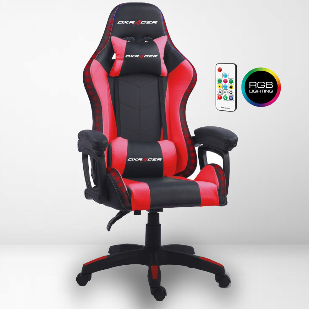 Chaise Gamer DXRacer Rouge avec RGB