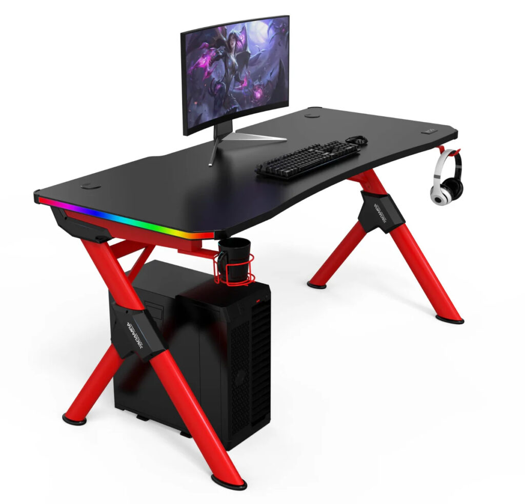 Bureau Gamer ArmadaX Archer B1 RGB – Rouge